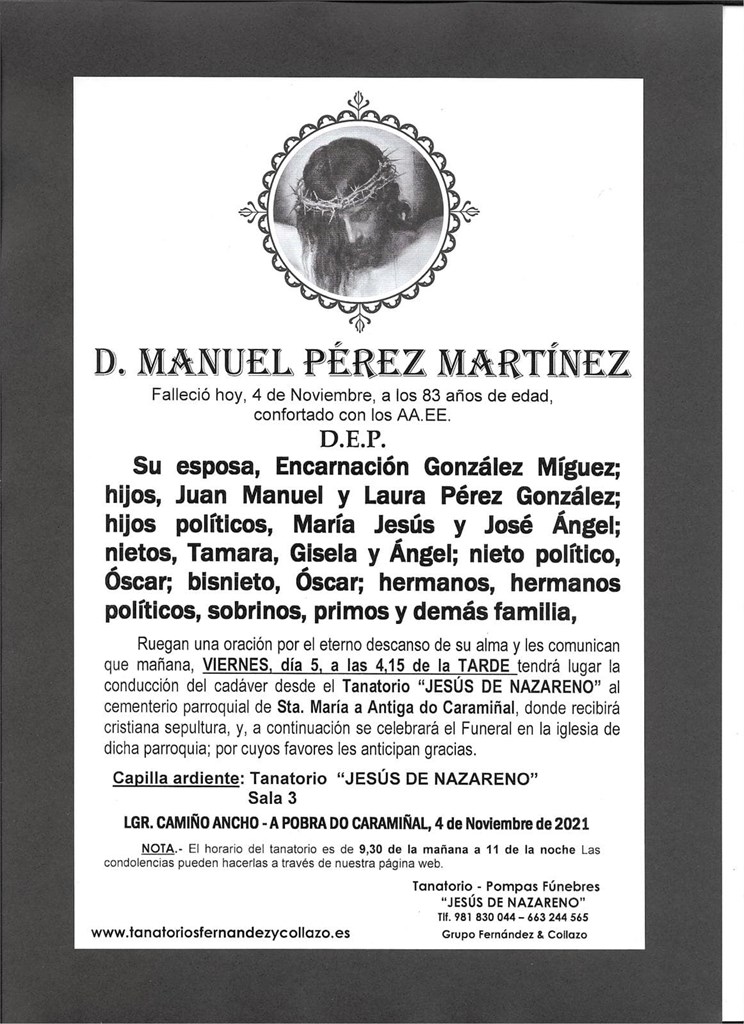 Foto principal D. MANUEL PÉREZ MARTÍNEZ 