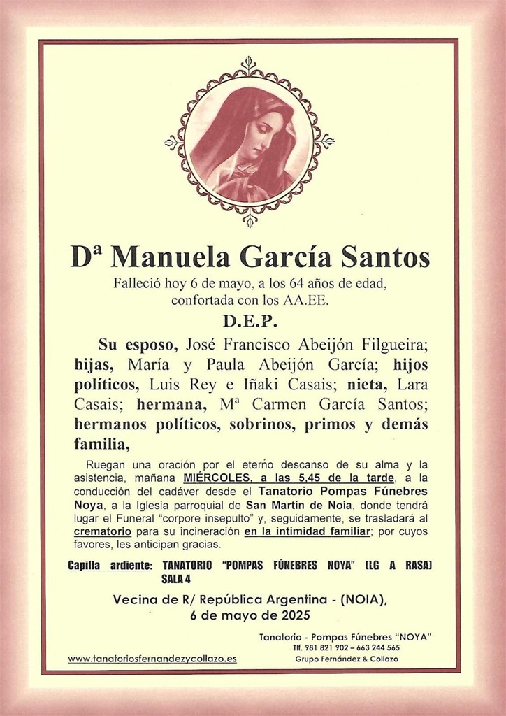 Dª Manuela García Santos