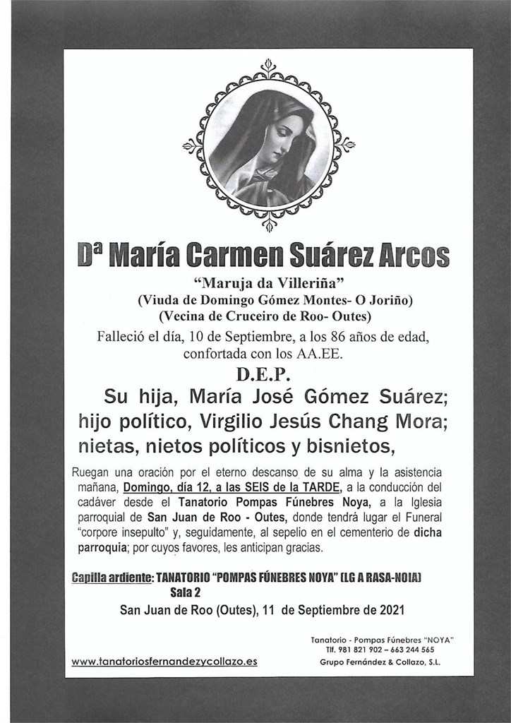Foto principal Dª MARÍA CARMEN SUÁREZ ARCOS