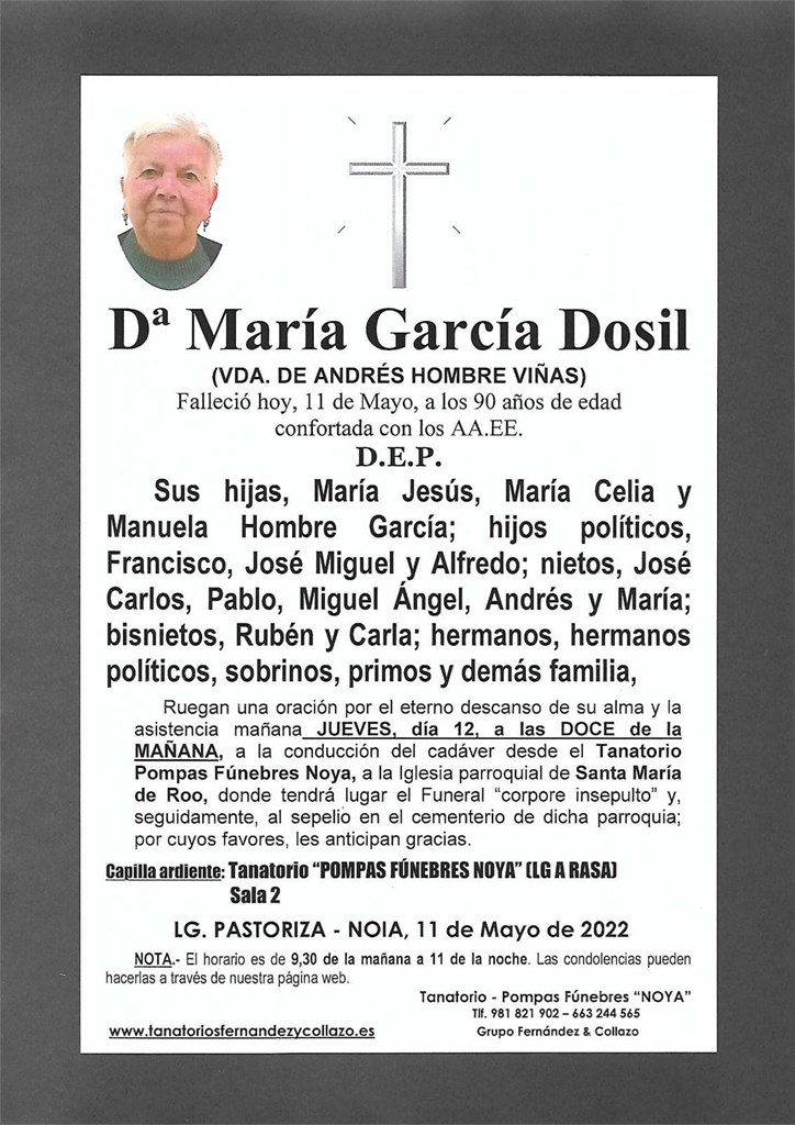 Foto principal Dª MARÍA GARCÍA DOSIL