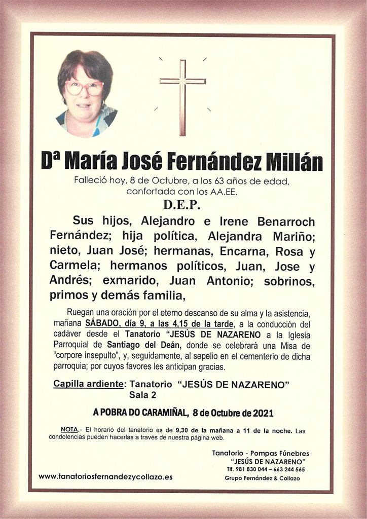 Foto principal Dª MARÍA JOSÉ FERNÁNDEZ MILLÁN