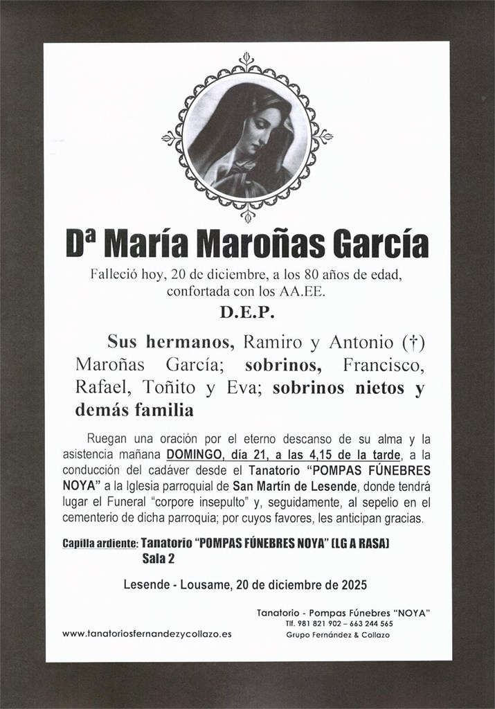 Dª María Maroñas García