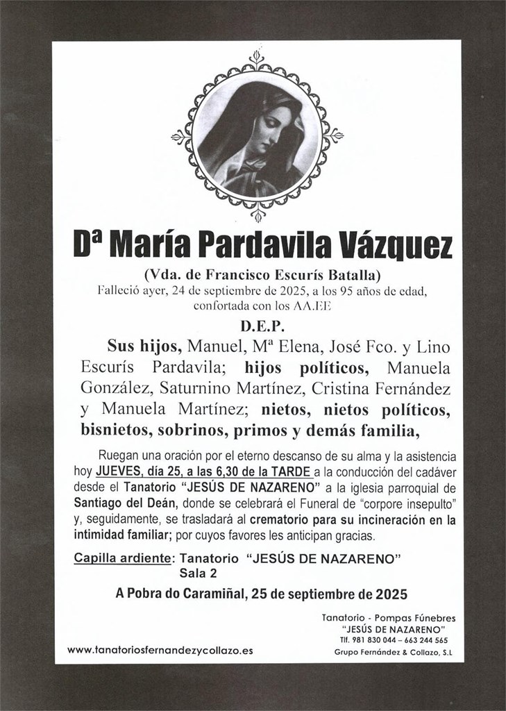 Dª María Pardavila Vázquez 