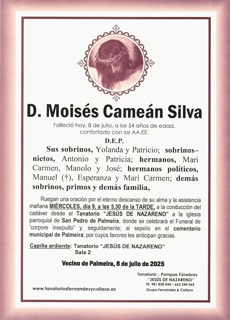 D. Moisés Cameán Silva   