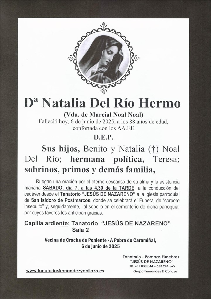 Foto principal Dª Natalia Del Río Hermo