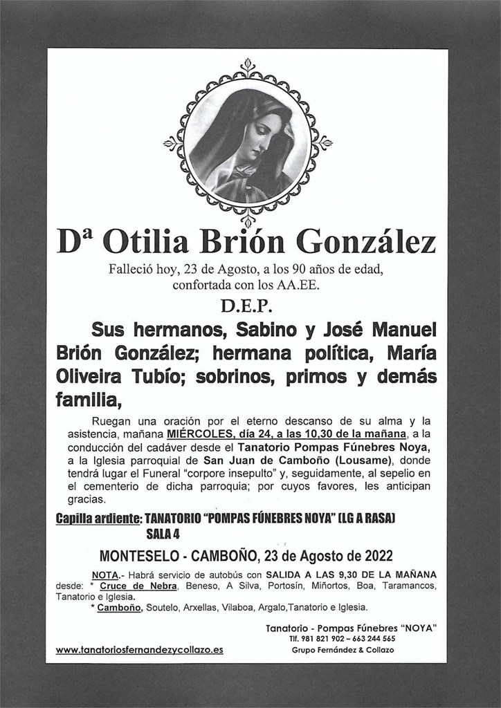 Foto principal Dª OTILIA BRIÓN GONZÁLEZ