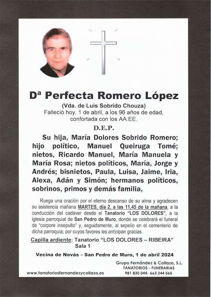Dª Perfecta Romero López