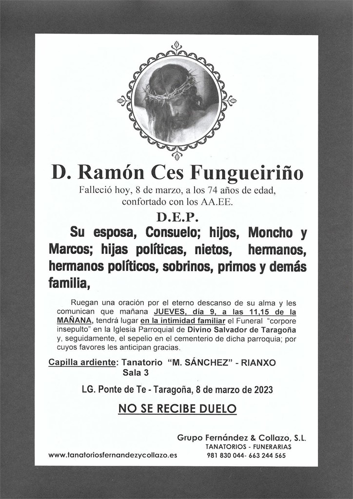 Foto principal D. Ramón Ces Fungueiriño