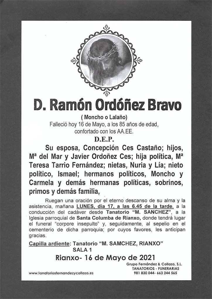 Foto principal D. RAMÓN ORDÓÑEZ BRAVO