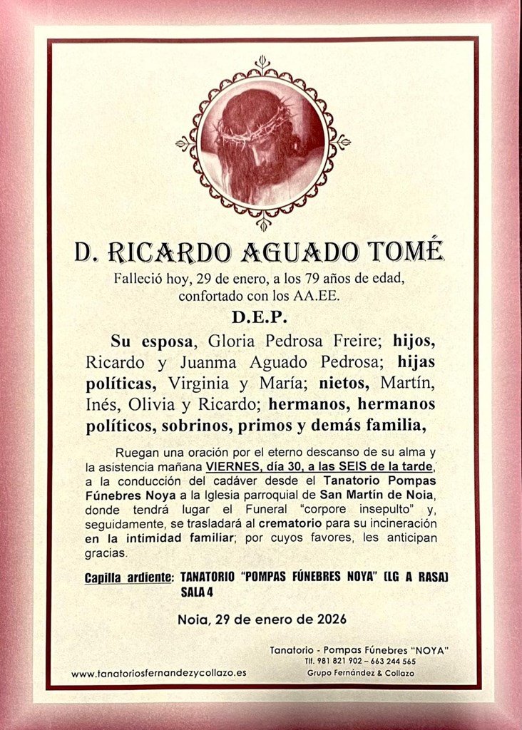 Dª RICARDO AGUADO TOMÉ