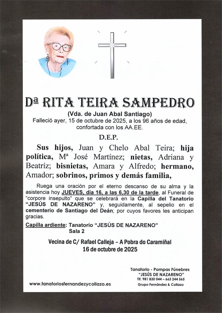 Dª Rita Teira Sampedro
