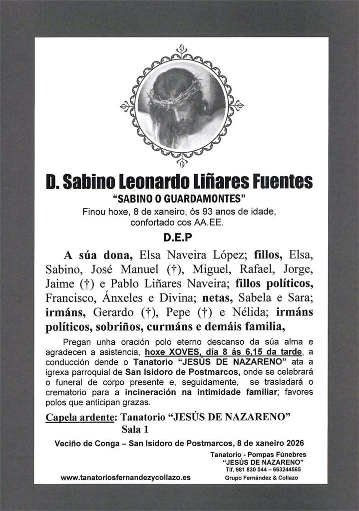 D. SABINO LEONARDO LIÑARES FUENTES