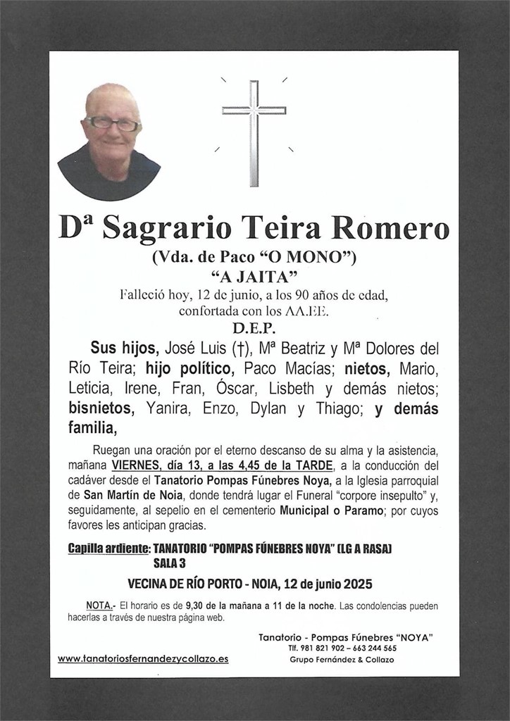Dª Sagrario Teira Romero 