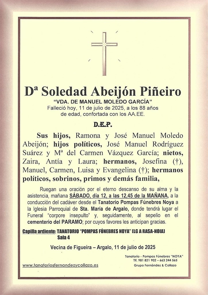 Dª Soledad Abeijón Piñeiro 