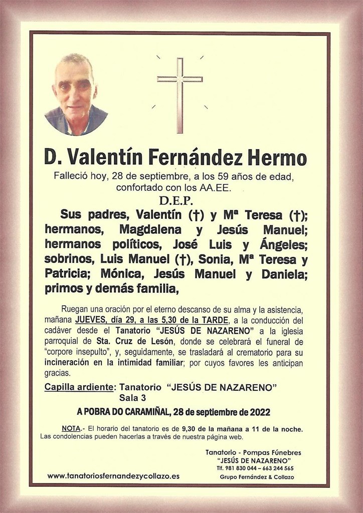 D. VALENTÍN FERNÁNDEZ HERMO