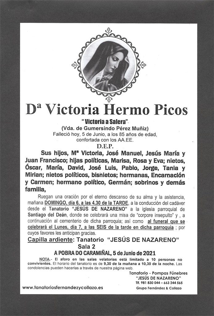 Foto principal Dª VICTORIA HERMO PICOS